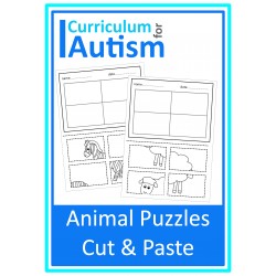 Animals Cut & Paste Puzzles